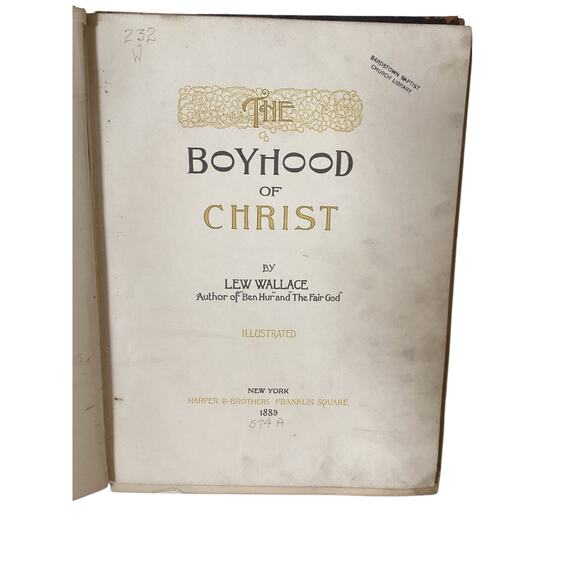 The Boyhood of Christ by Lew Wallace Antique 1889 - Picture 3 of 6